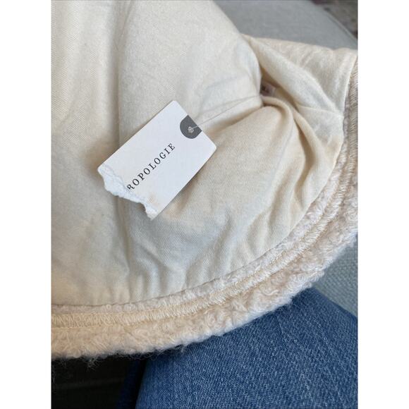 New ANTHROPOLOGIE Textured Sweater Poncho Wool Blend High Neck OS Cream $130 - Picture 11 of 16